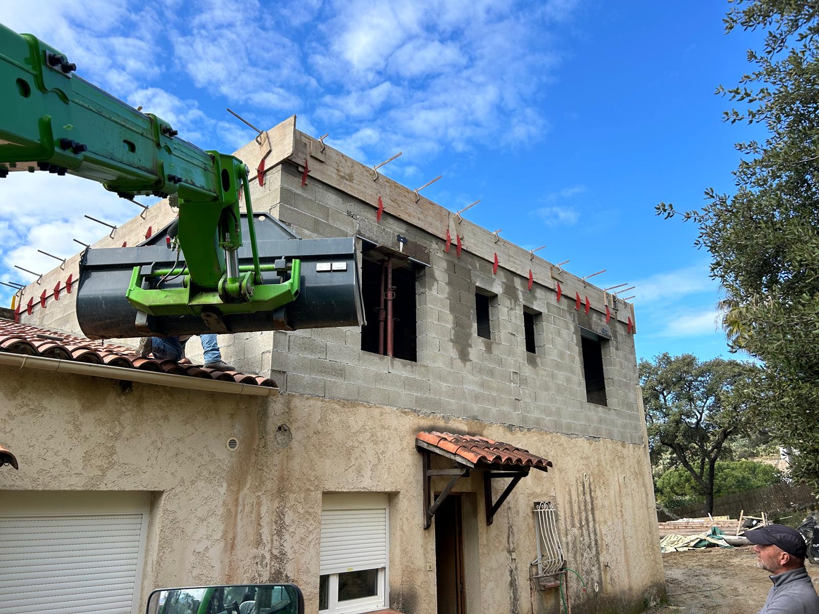 Construction de gros œuvre, surélévation, Corse Balagne